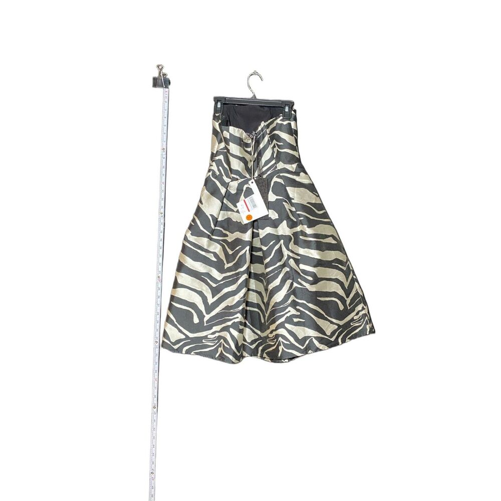 LIU JO Women's Zebra Print Strapless Mini Dress US Size 6 NWT